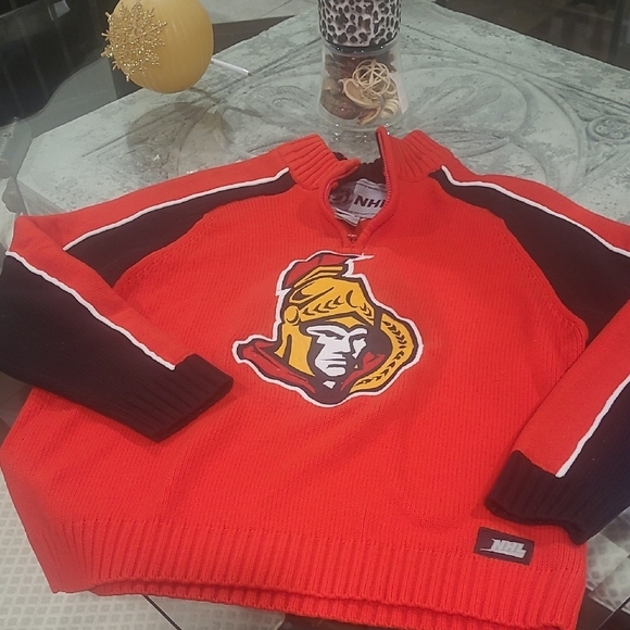 NHL Other - NHL  men's  Red and Black knit Ottawa Senators Sweater Large like new